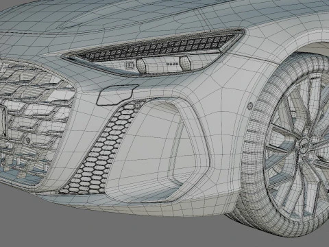 Audi A6 Avant 2026 with interior 3D Model