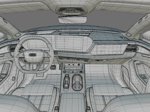 Audi A6 Avant 2026 with interior 3D Model