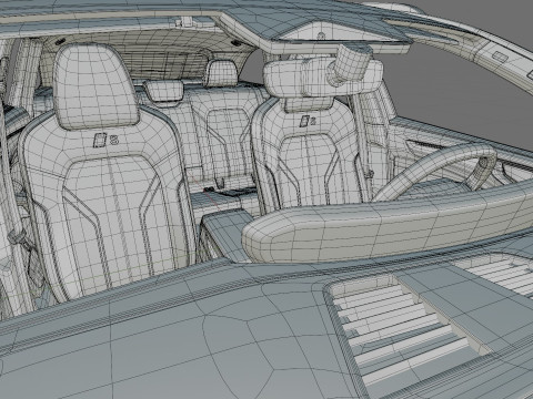 Audi A6 Avant 2026 with interior 3D Model
