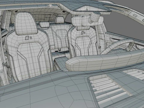 Audi A6 Avant 2026 with interior 3D Model