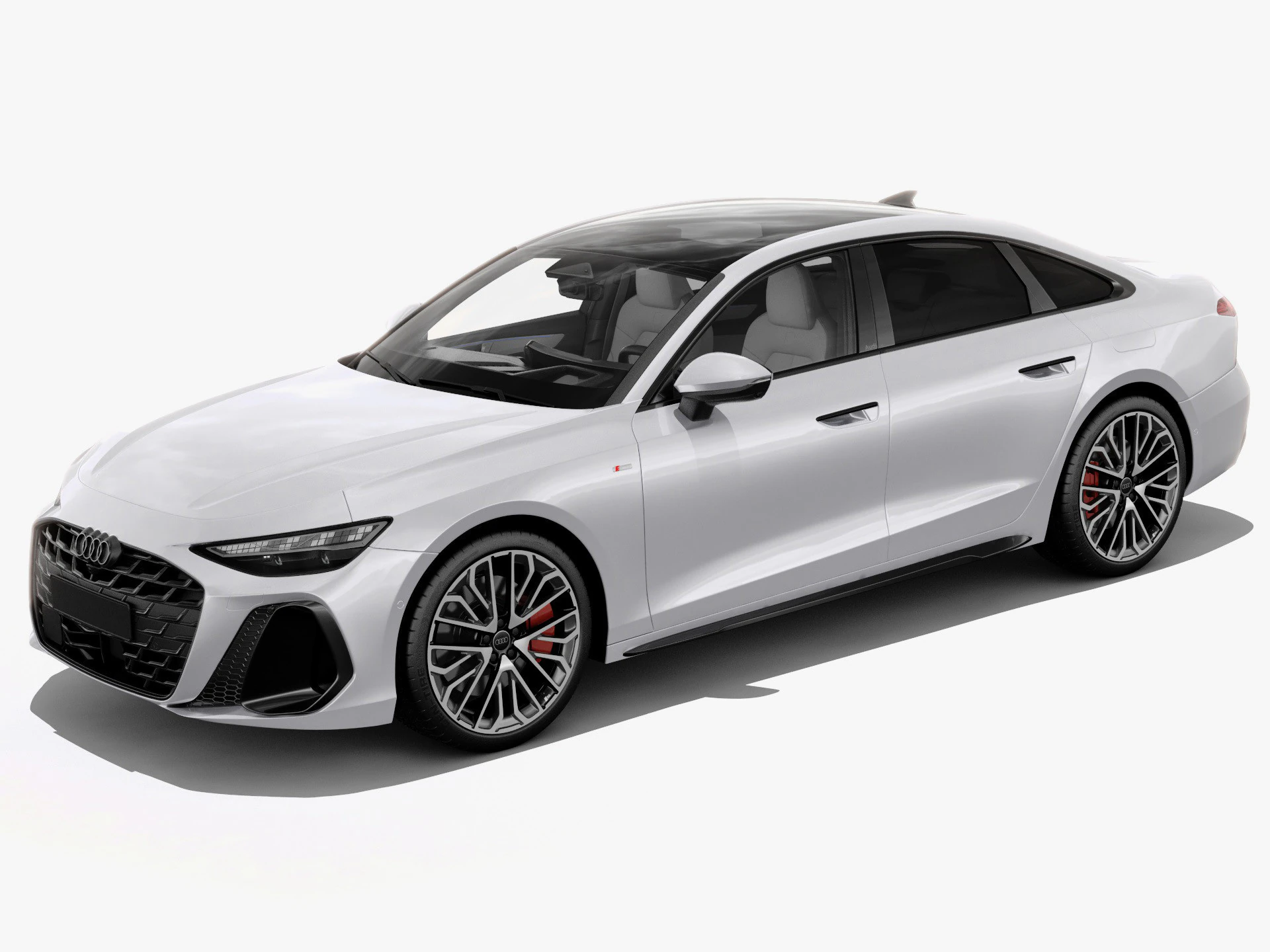 Audi A6 Sedan 2026 with interior 3D Model .c4d .max .obj .3ds .fbx .stl .blend
