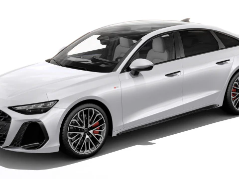 Audi A6 Sedan 2026 with interior 3D Model