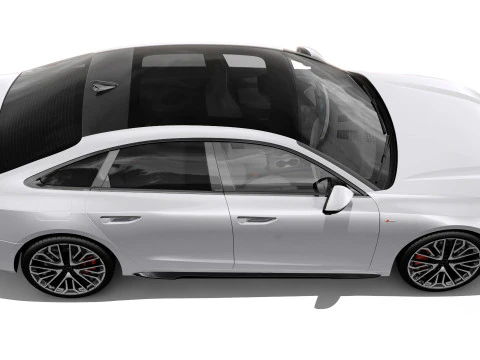 Audi A6 Sedan 2026 with interior 3D Model