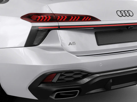 Audi A6 Sedan 2026 with interior 3D Model