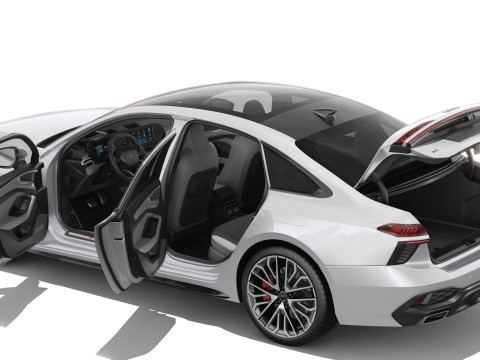 Audi A6 Sedan 2026 with interior 3D 模型