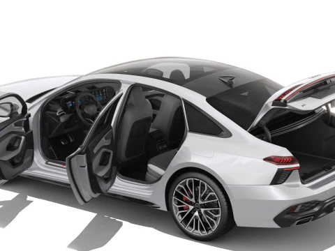 Audi A6 Sedan 2026 with interior 3D Model