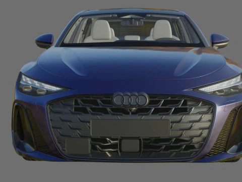 Audi A6 Sedan 2026 with interior 3D Model