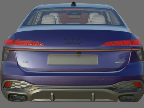 Audi A6 Sedan 2026 with interior 3D Model