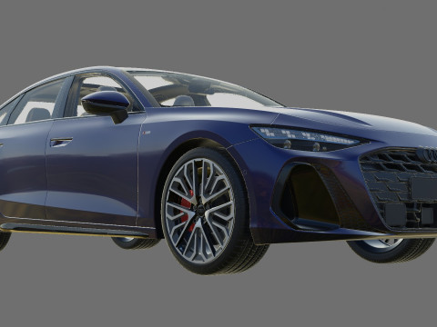 Audi A6 Sedan 2026 with interior 3D 模型