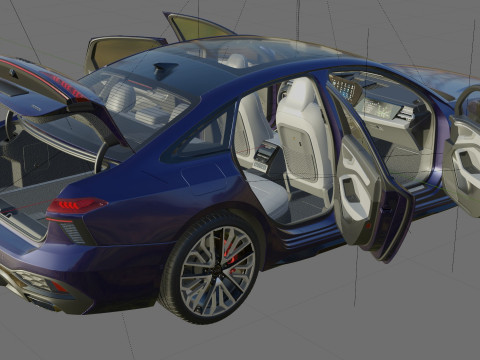 Audi A6 Sedan 2026 with interior 3D 模型