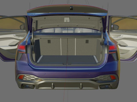 Audi A6 Sedan 2026 with interior 3D Model
