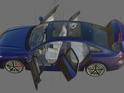 Audi A6 Sedan 2026 with interior 3D Model