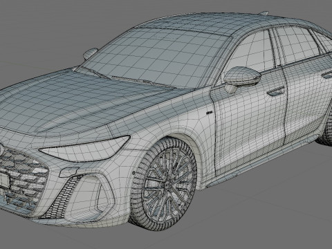 Audi A6 Sedan 2026 with interior 3D 模型