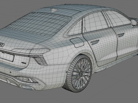 Audi A6 Sedan 2026 with interior 3D 模型