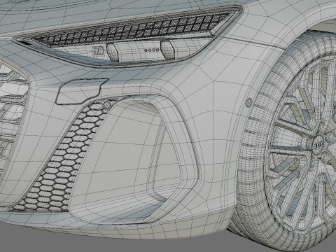 Audi A6 Sedan 2026 with interior 3D 模型