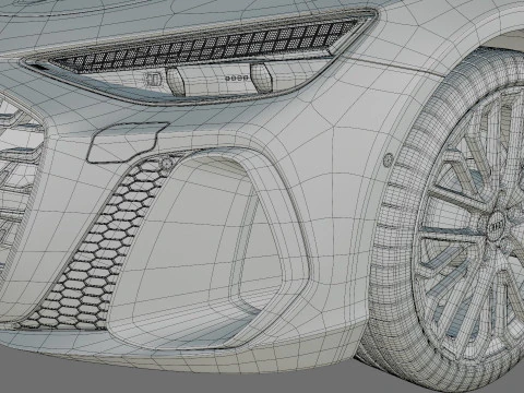 Audi A6 Sedan 2026 with interior 3D Model