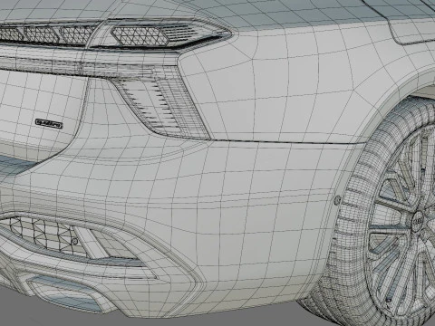 Audi A6 Sedan 2026 with interior 3D Model