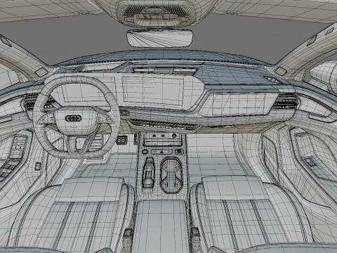 Audi A6 Sedan 2026 with interior 3D 模型