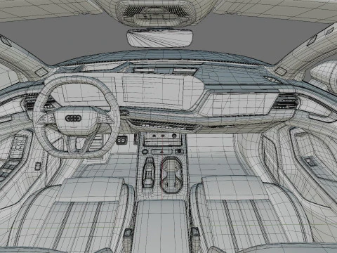 Audi A6 Sedan 2026 with interior 3D Model