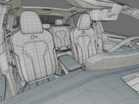 Audi A6 Sedan 2026 with interior 3D 模型