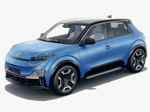 Nissan Micra EV 2026 with interior Modello 3D