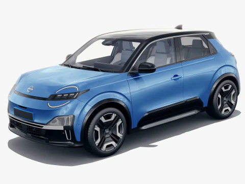 Nissan Micra EV 2026 dengan interior Model 3D