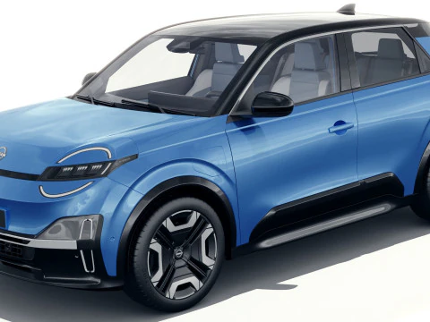 Nissan Micra EV 2026 with interior 3D Model