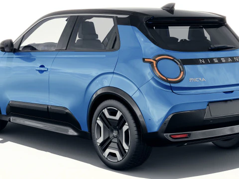 Nissan Micra EV 2026 with interior 3D Model