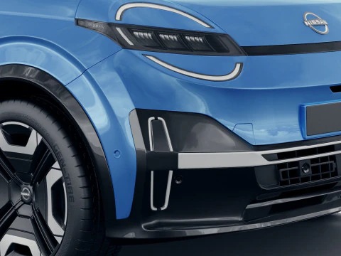 Nissan Micra EV 2026 with interior 3D Model