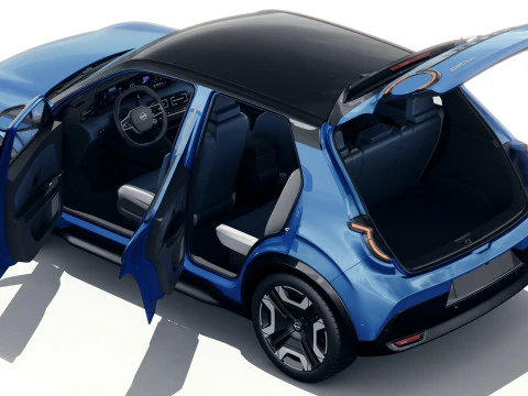 Nissan Micra EV 2026 with interior 3D Model
