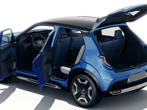 Nissan Micra EV 2026 with interior 3D Model