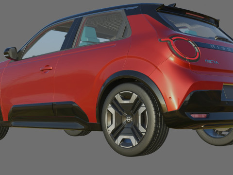 Nissan Micra EV 2026 with interior 3D Модель