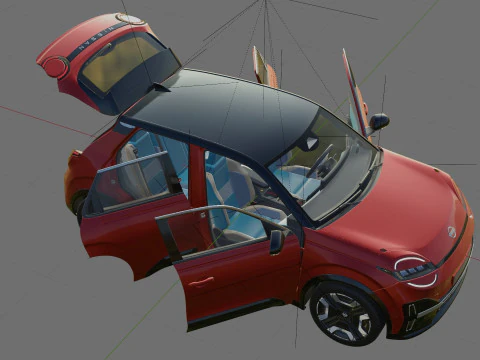 Nissan Micra EV 2026 with interior 3D Model
