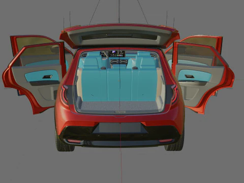 Nissan Micra EV 2026 with interior 3D Model