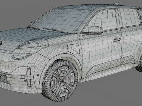 Nissan Micra EV 2026 with interior 3D Модель