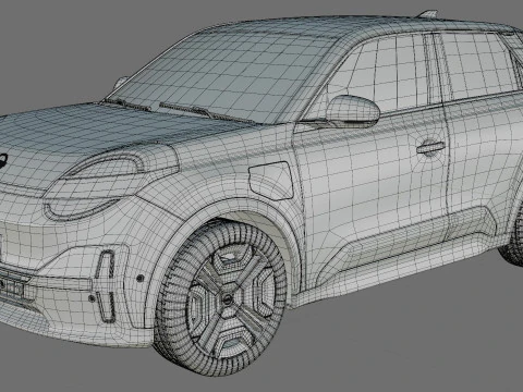 Nissan Micra EV 2026 with interior 3D Model