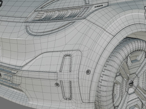 Nissan Micra EV 2026 with interior 3D Модель