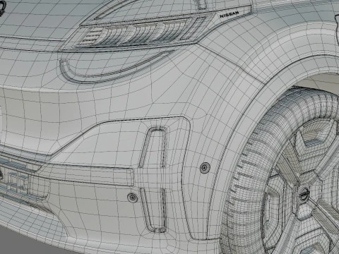 Nissan Micra EV 2026 with interior 3D Model