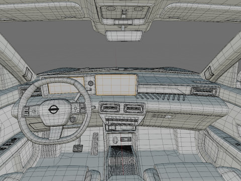 Nissan Micra EV 2026 with interior 3D Модель