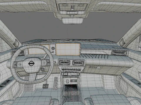 Nissan Micra EV 2026 with interior 3D Model