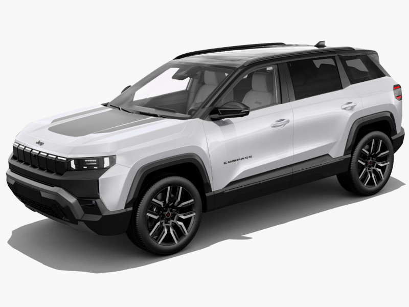 Jeep Compass 2026 with interior Modèle 3D .c4d .max .obj .3ds .fbx .stl .blend