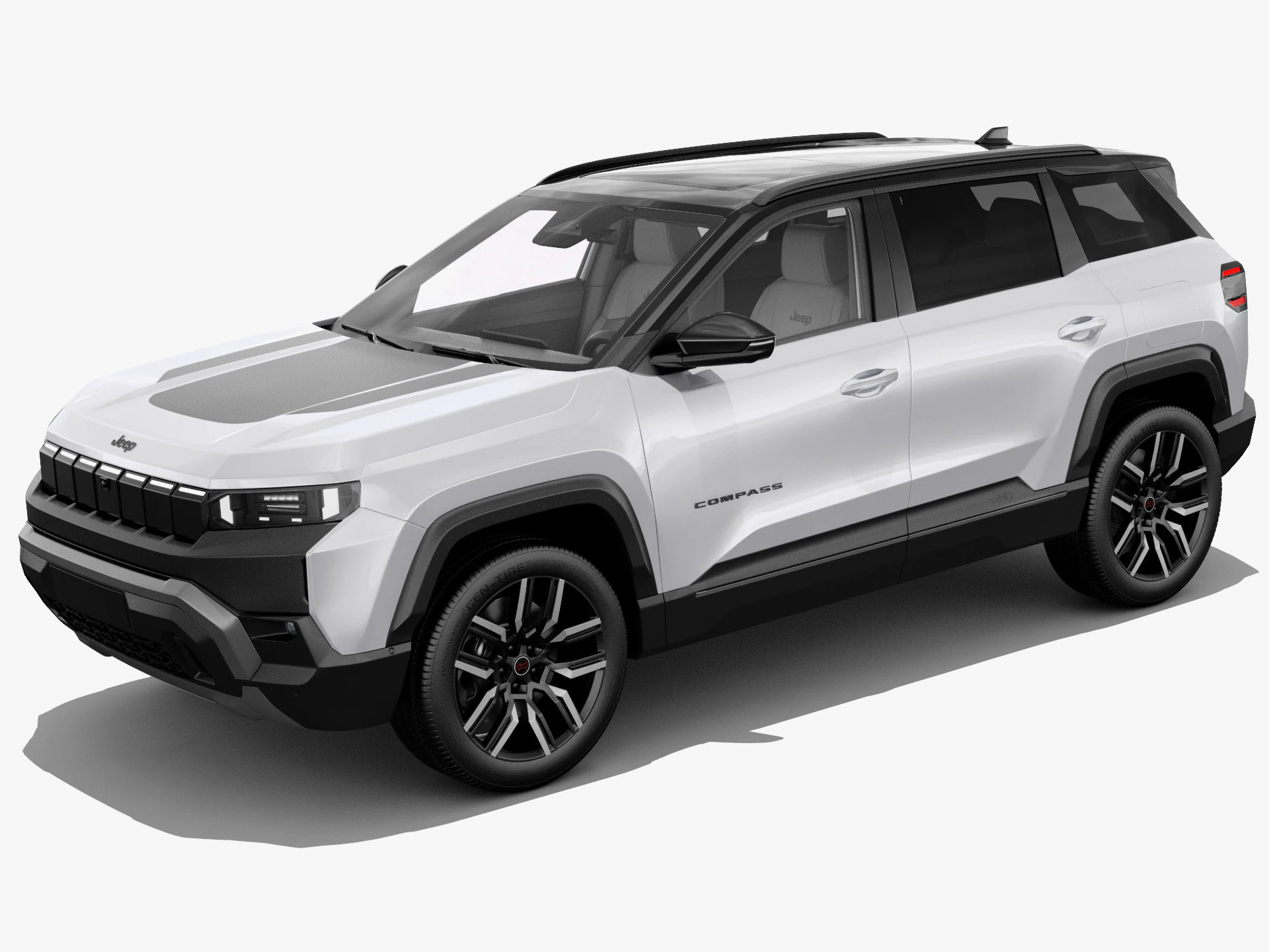 Jeep Compass 2026 with interior 3D Model .c4d .max .obj .3ds .fbx .stl .blend 
