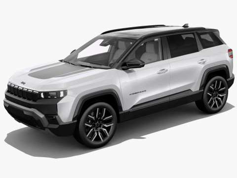 Jeep Compass 2026 with interior 3D Model