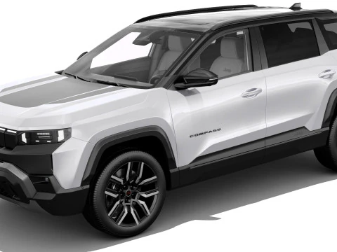 Jeep Compass 2026 with interior 3D Model