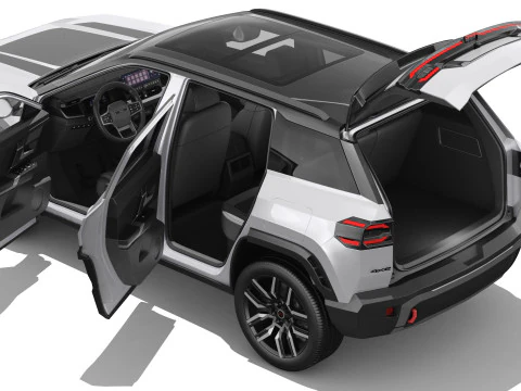 Jeep Compass 2026 with interior 3D Model