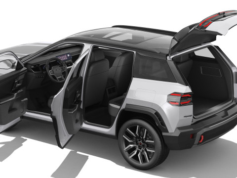 Jeep Compass 2026 with interior Modèle 3D