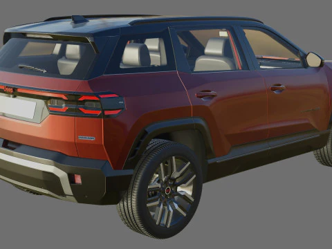 Jeep Compass 2026 with interior 3D Model