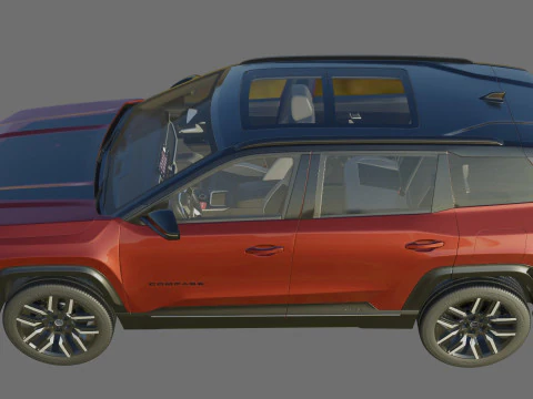 Jeep Compass 2026 with interior 3D Model
