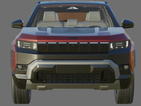 Jeep Compass 2026 with interior Modèle 3D