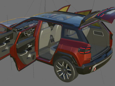 Jeep Compass 2026 with interior 3D Model